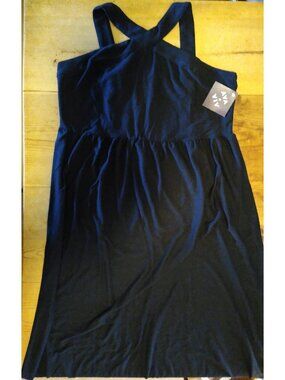 Ava and Viv Women Plus Size 2X Black Sleeveless Dress Sundress Soft Stretchy NWT
